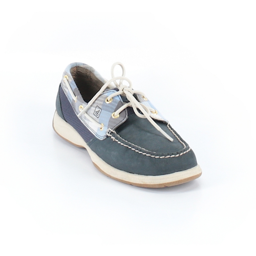 Blue Plaid Sperry's Shoes Size 8.5 Mens